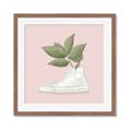 Picture of Plant Shoe Pink _GroupedProduct_Square_Framed_Matted_