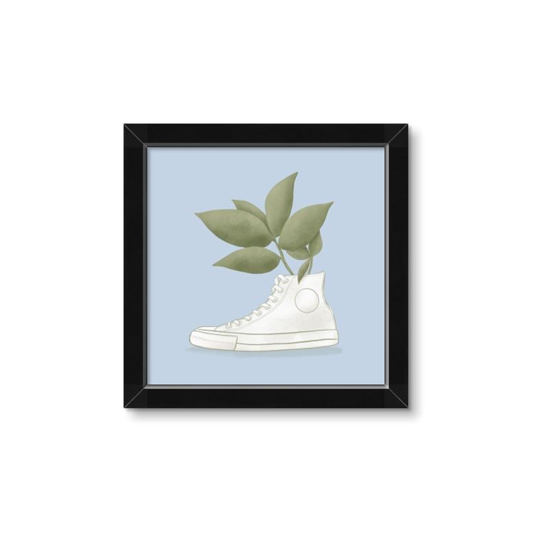 Picture of Plant Shoe Blue I _GroupedProduct_Square_Framed_Matted_
