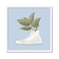 Picture of Plant Shoe Blue I _GroupedProduct_Square_Framed_Matted_