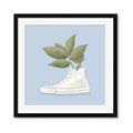 Picture of Plant Shoe Blue I _GroupedProduct_Square_Framed_Matted_