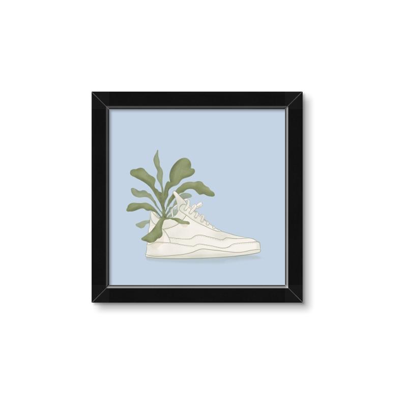 Picture of Plant Shoe Blue II _GroupedProduct_Square_Framed_Matted_