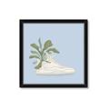 Picture of Plant Shoe Blue II _GroupedProduct_Square_Framed_Matted_