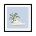 Picture of Plant Shoe Blue II _GroupedProduct_Square_Framed_Matted_
