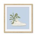 Picture of Plant Shoe Blue II _GroupedProduct_Square_Framed_Matted_