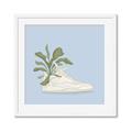 Picture of Plant Shoe Blue II _GroupedProduct_Square_Framed_Matted_