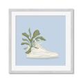 Picture of Plant Shoe Blue II _GroupedProduct_Square_Framed_Matted_