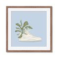 Picture of Plant Shoe Blue II _GroupedProduct_Square_Framed_Matted_