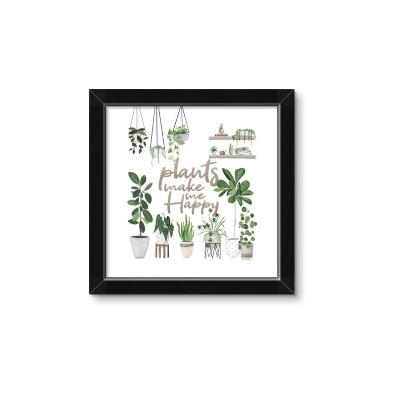 Picture of Plants make me a happy _GroupedProduct_Square_Framed_Matted_