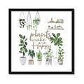 Picture of Plants make me a happy _GroupedProduct_Square_Framed_Matted_