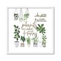 Picture of Plants make me a happy _GroupedProduct_Square_Framed_Matted_