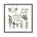 Picture of Plants make me a happy _GroupedProduct_Square_Framed_Matted_