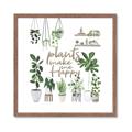 Picture of Plants make me a happy _GroupedProduct_Square_Framed_Matted_