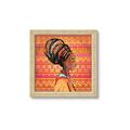 Picture of African Woman on Orange  _GroupedProduct_Square_Framed_Matted_