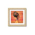 Picture of African Woman on Orange  _GroupedProduct_Square_Framed_Matted_