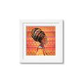 Picture of African Woman on Orange  _GroupedProduct_Square_Framed_Matted_