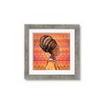 Picture of African Woman on Orange  _GroupedProduct_Square_Framed_Matted_