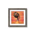 Picture of African Woman on Orange  _GroupedProduct_Square_Framed_Matted_