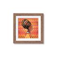 Picture of African Woman on Orange  _GroupedProduct_Square_Framed_Matted_