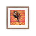 Picture of African Woman on Orange  _GroupedProduct_Square_Framed_Matted_