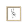 Picture of Peace Sign Hand _GroupedProduct_Square_Framed_Matted_