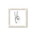 Picture of Peace Sign Hand _GroupedProduct_Square_Framed_Matted_