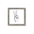 Picture of Peace Sign Hand _GroupedProduct_Square_Framed_Matted_