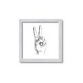 Picture of Peace Sign Hand _GroupedProduct_Square_Framed_Matted_