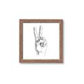Picture of Peace Sign Hand _GroupedProduct_Square_Framed_Matted_