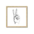 Picture of Peace Sign Hand _GroupedProduct_Square_Framed_Matted_