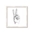 Picture of Peace Sign Hand _GroupedProduct_Square_Framed_Matted_