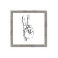 Picture of Peace Sign Hand _GroupedProduct_Square_Framed_Matted_