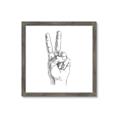 Picture of Peace Sign Hand _GroupedProduct_Square_Framed_Matted_