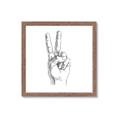 Picture of Peace Sign Hand _GroupedProduct_Square_Framed_Matted_