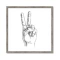 Picture of Peace Sign Hand _GroupedProduct_Square_Framed_Matted_