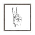 Picture of Peace Sign Hand _GroupedProduct_Square_Framed_Matted_
