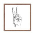 Picture of Peace Sign Hand _GroupedProduct_Square_Framed_Matted_
