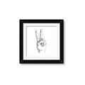 Picture of Peace Sign Hand _GroupedProduct_Square_Framed_Matted_