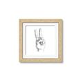 Picture of Peace Sign Hand _GroupedProduct_Square_Framed_Matted_