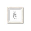 Picture of Peace Sign Hand _GroupedProduct_Square_Framed_Matted_