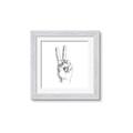 Picture of Peace Sign Hand _GroupedProduct_Square_Framed_Matted_