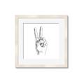 Picture of Peace Sign Hand _GroupedProduct_Square_Framed_Matted_