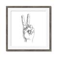 Picture of Peace Sign Hand _GroupedProduct_Square_Framed_Matted_