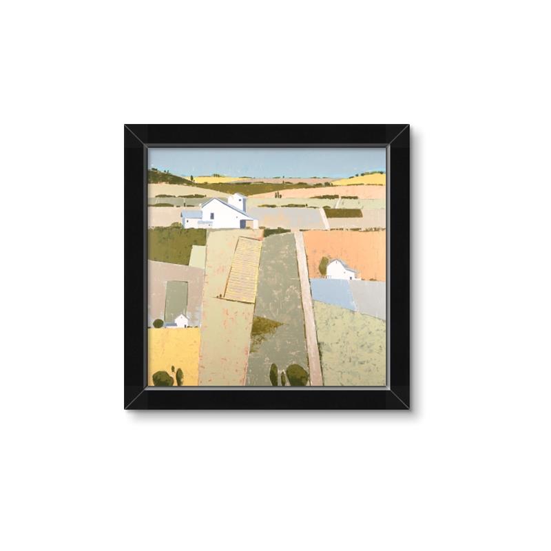 Picture of Multicolour Farm Landscape _GroupedProduct_Square_Framed_Matted_