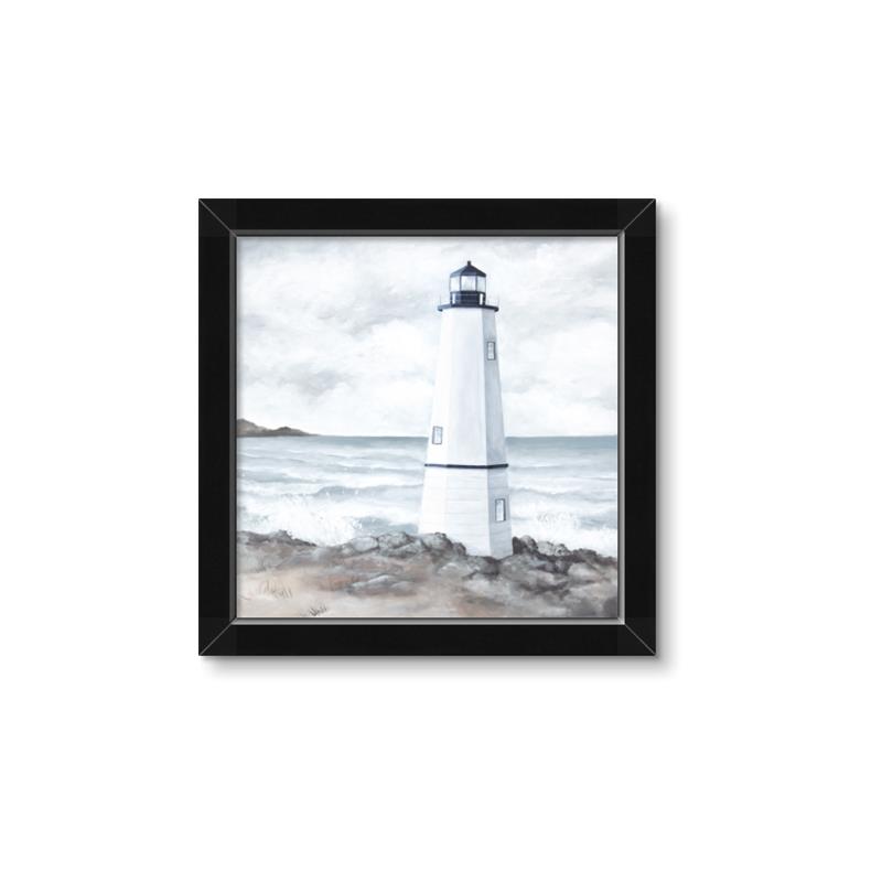 Picture of White  Lighthouse _GroupedProduct_Square_Framed_Matted_