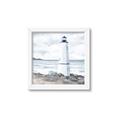Picture of White  Lighthouse _GroupedProduct_Square_Framed_Matted_