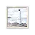 Picture of White  Lighthouse _GroupedProduct_Square_Framed_Matted_