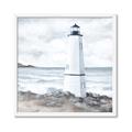 Picture of White  Lighthouse _GroupedProduct_Square_Framed_Matted_