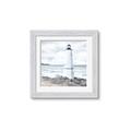Picture of White  Lighthouse _GroupedProduct_Square_Framed_Matted_