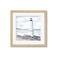Picture of White  Lighthouse _GroupedProduct_Square_Framed_Matted_