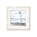 Picture of White  Lighthouse _GroupedProduct_Square_Framed_Matted_